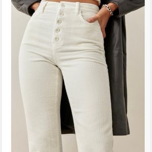Reformation Cynthia High Raise Button Up Corduroy Pants
